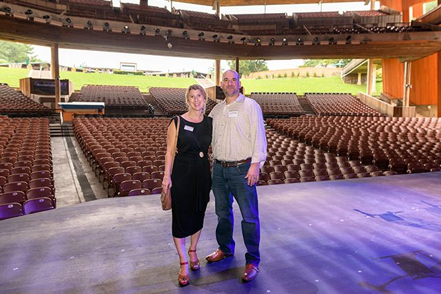 Amy and Ben Rossi at The Filene Center.