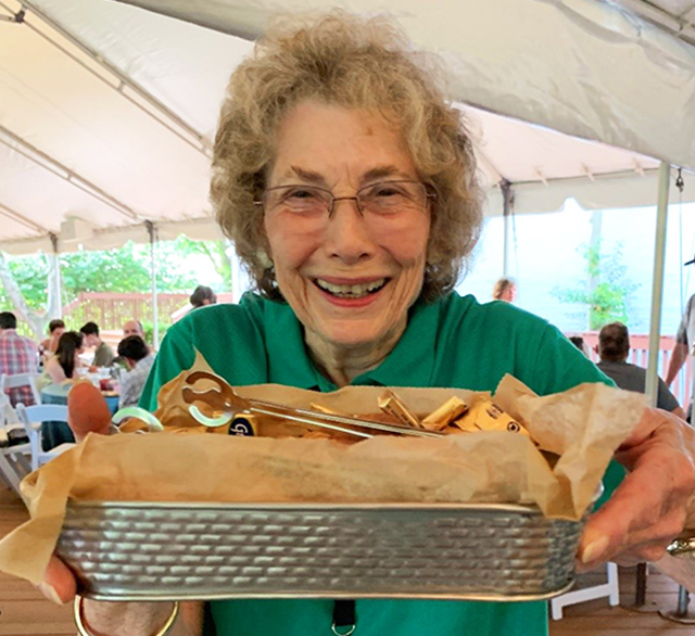 Esther Benson serving at a Wolf Trap dinner event.