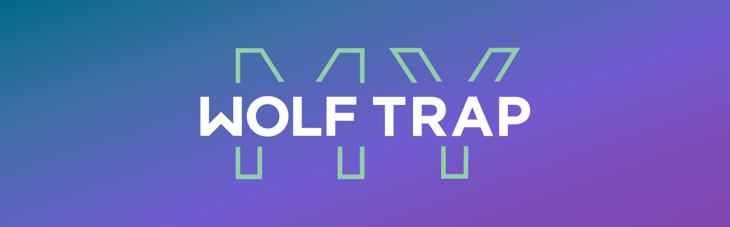 My Wolf Trap logo over a teal and purple gradient.