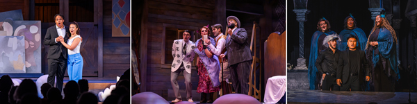 Three scenes from Wolf Trap Opera performances.