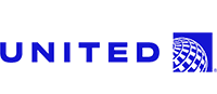 United Airlines logo.