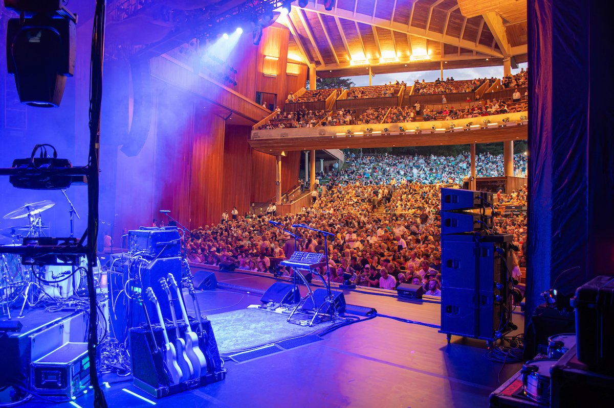 The Filene Center crowd viewed from backstage.